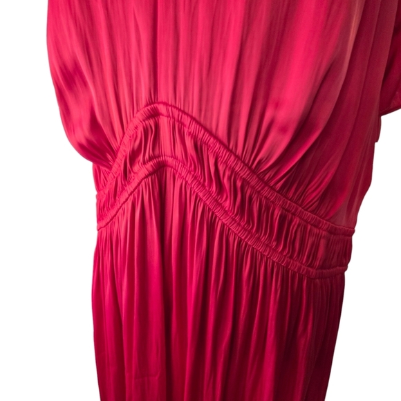 NWT Lane Bryant Silky Pink Midi Dress Flutter Sleeve, Women's Size 18 Plus Size - Picture 3 of 8